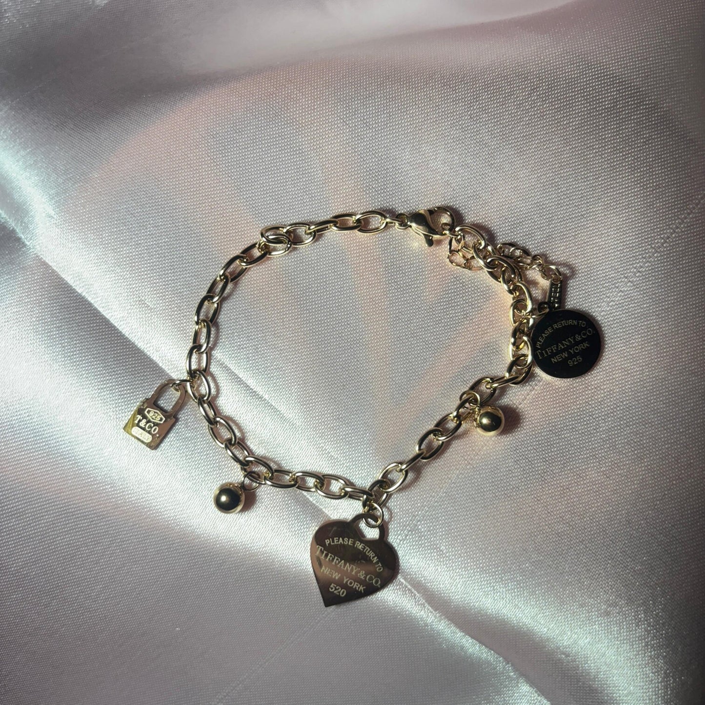 Gold Charm Bracelet - B001