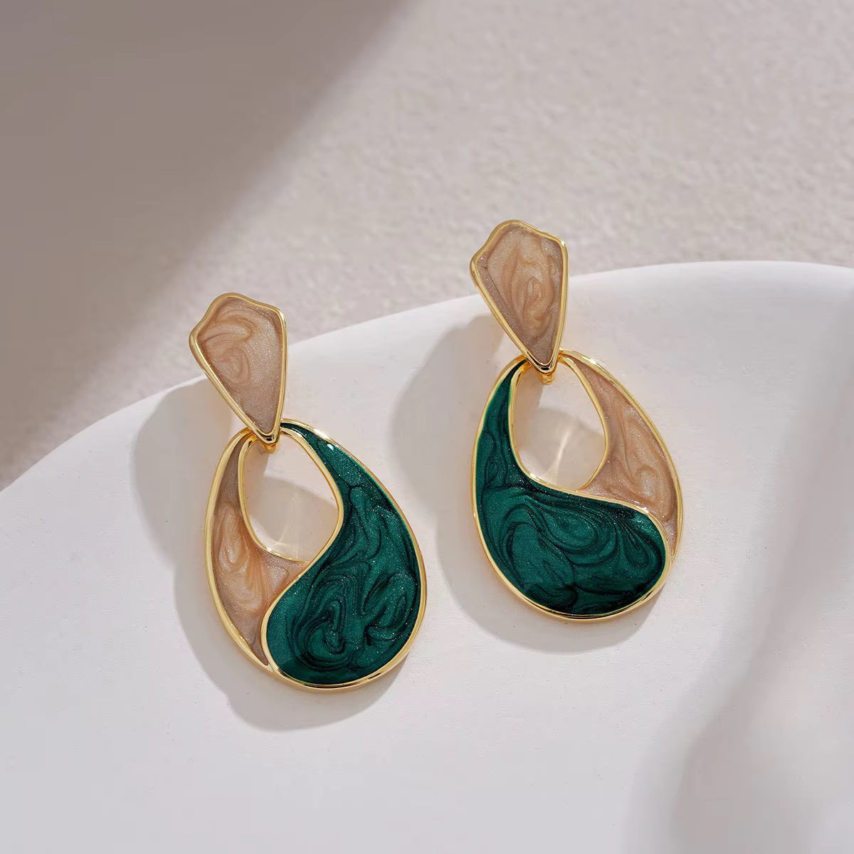 Enamel Drop Earrings - K022