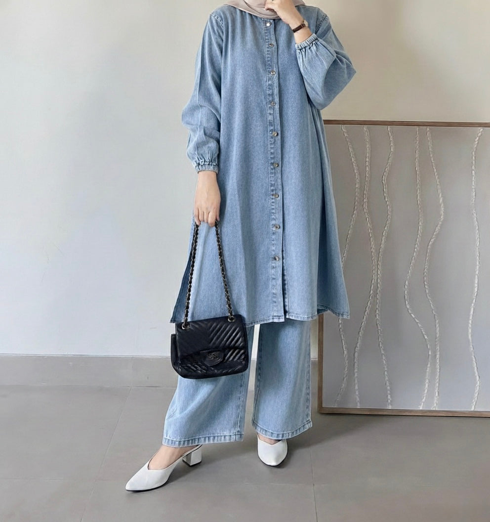 Noir Denim Co-ord Set