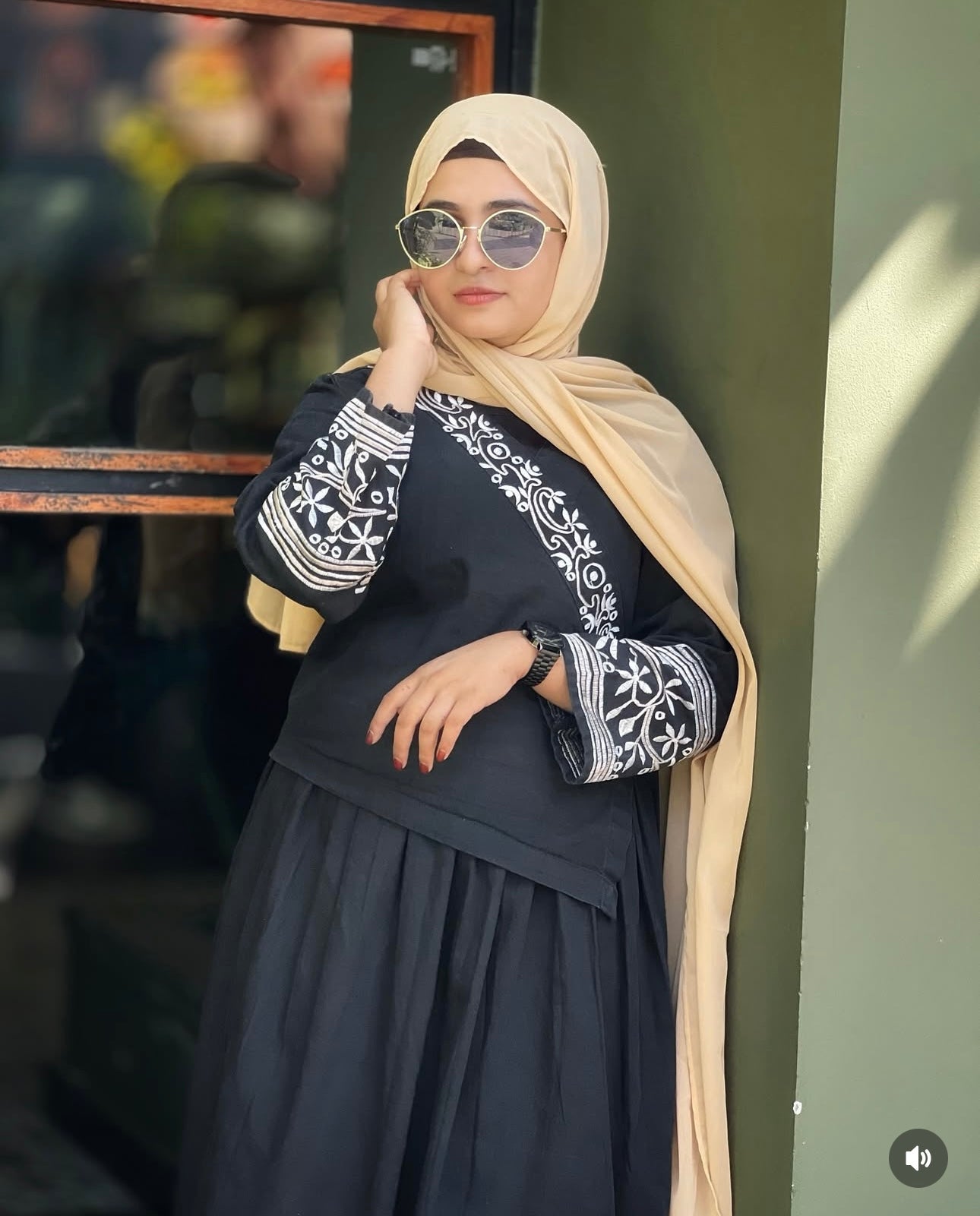 DENIM EMBROIDERY SKIRT AND TOP