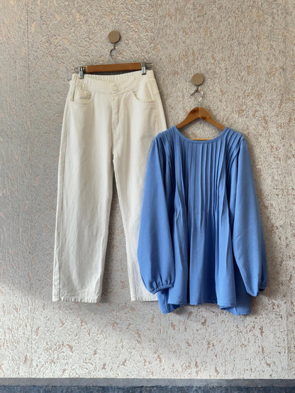 STYLISH TOP WITH LOOSE FIT PANTS