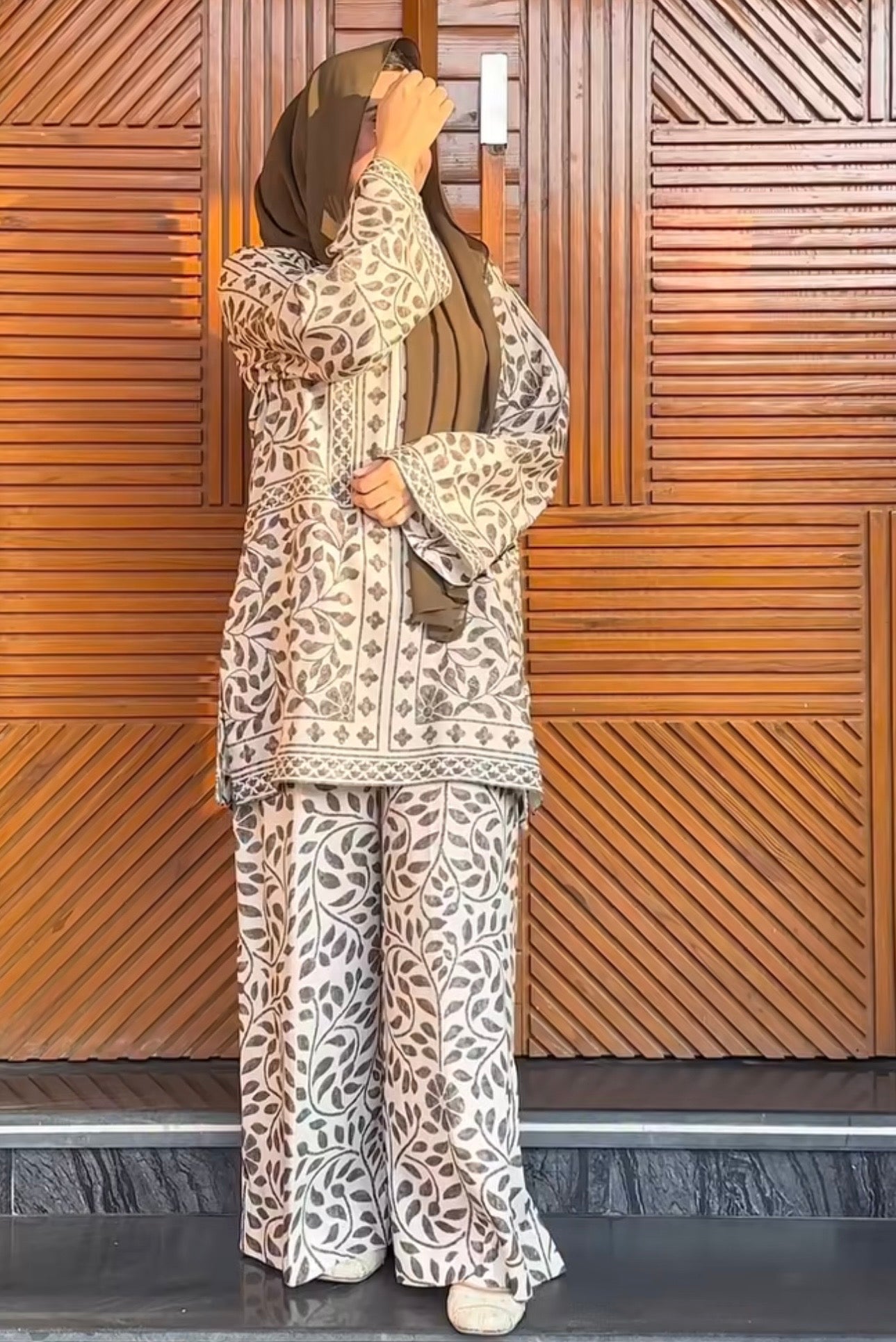Ivory Leaf Printed Co-Ord Set