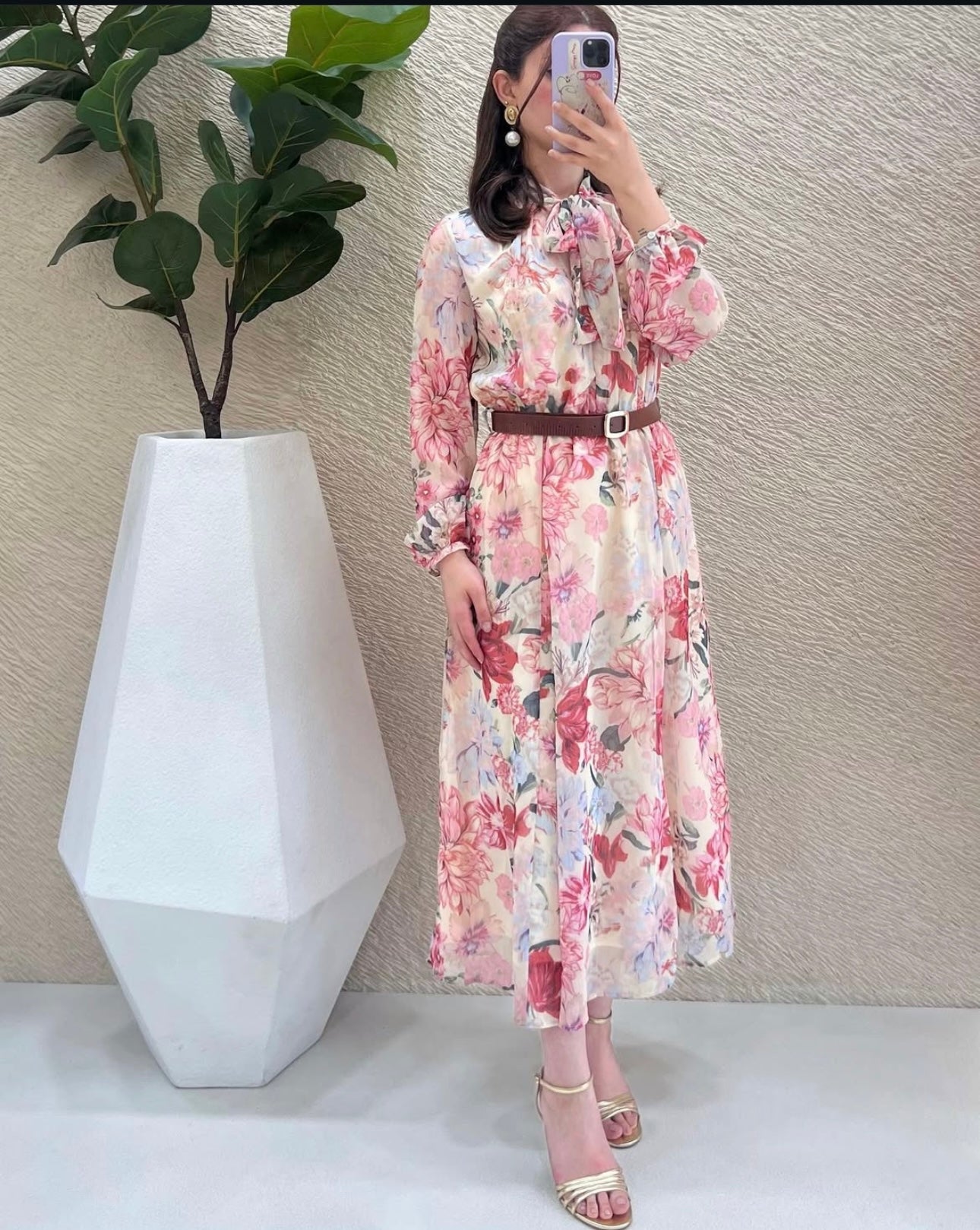 ZARA CREAM FLORAL GOWN