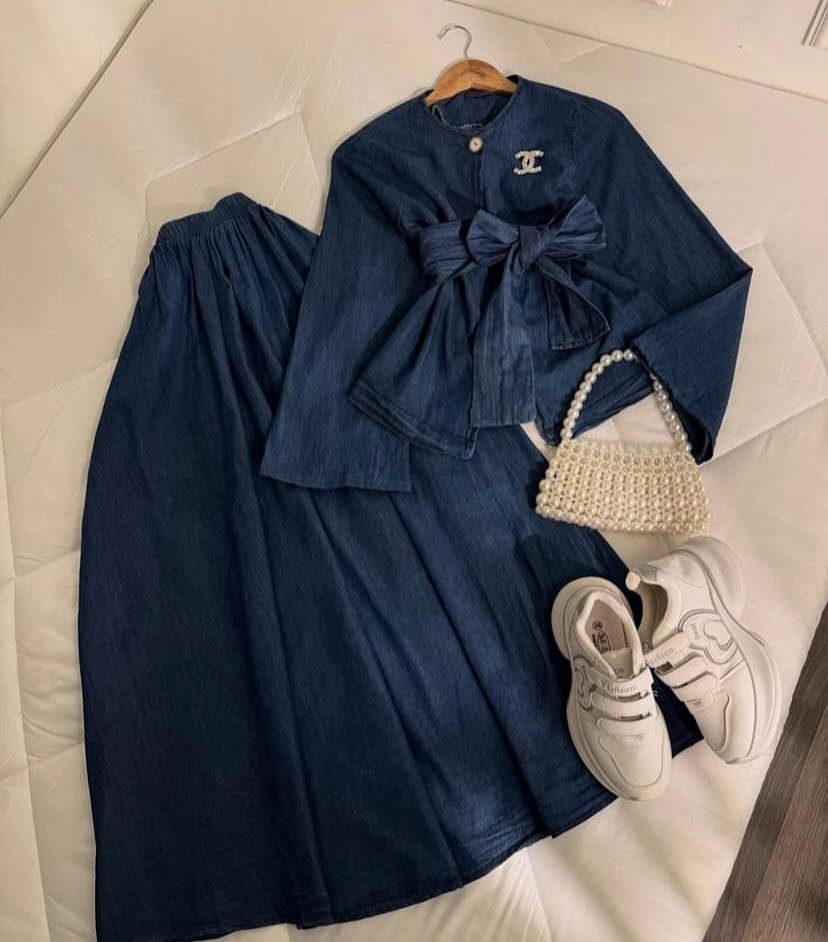 Denim blended co-ords