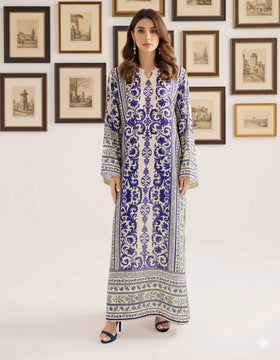 Royal Indigo Printed Kaftan