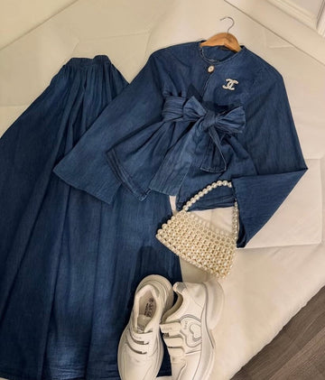 Denim blended co-ords