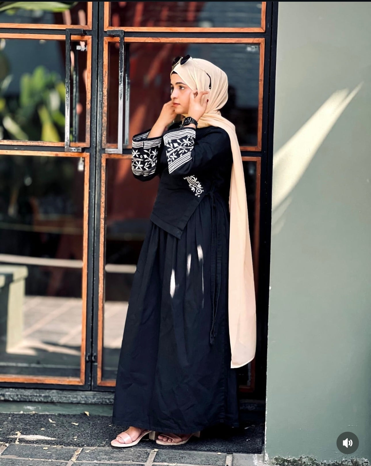 DENIM EMBROIDERY SKIRT AND TOP