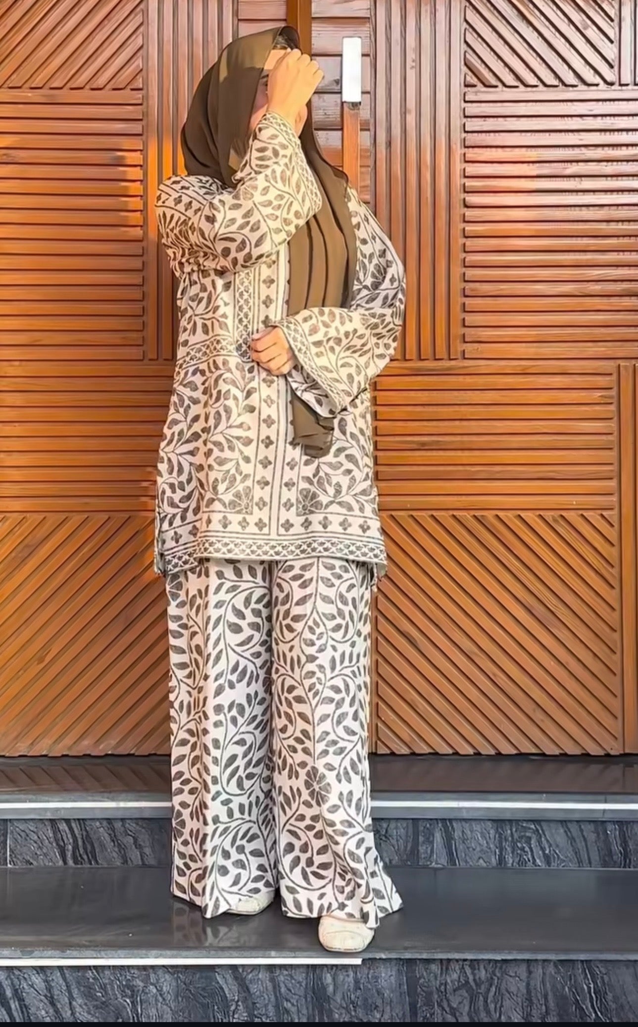 Ivory Leaf Printed Co-Ord Set