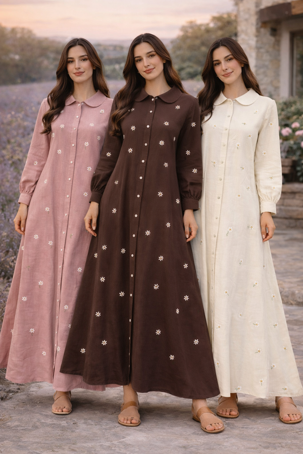 Floral Bloom Embroidery gown