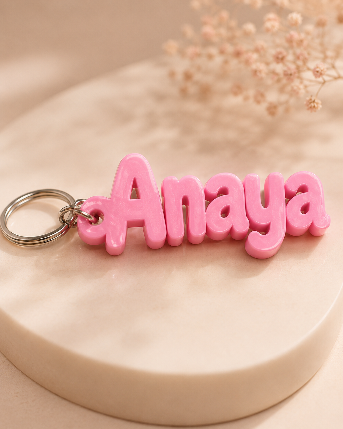 Custom 3D Printed Name Keychain