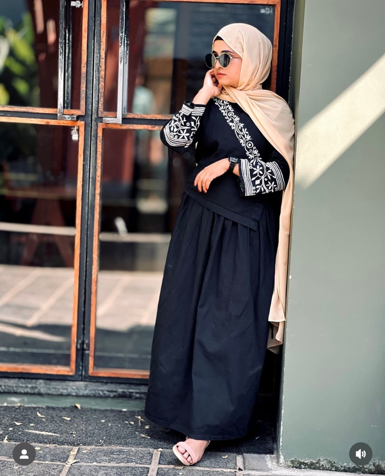 DENIM EMBROIDERY SKIRT AND TOP