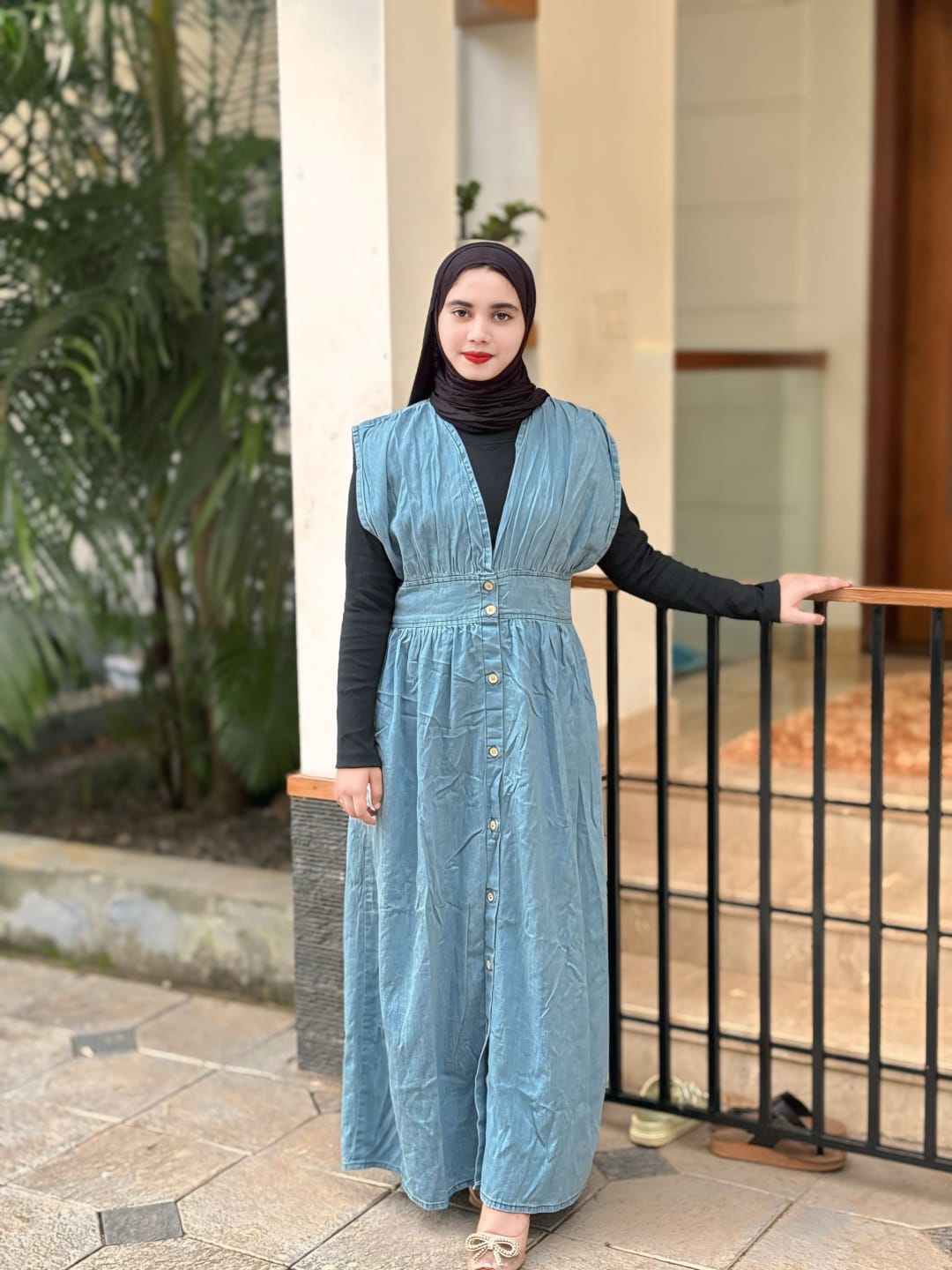 Modesty Denim Romper set