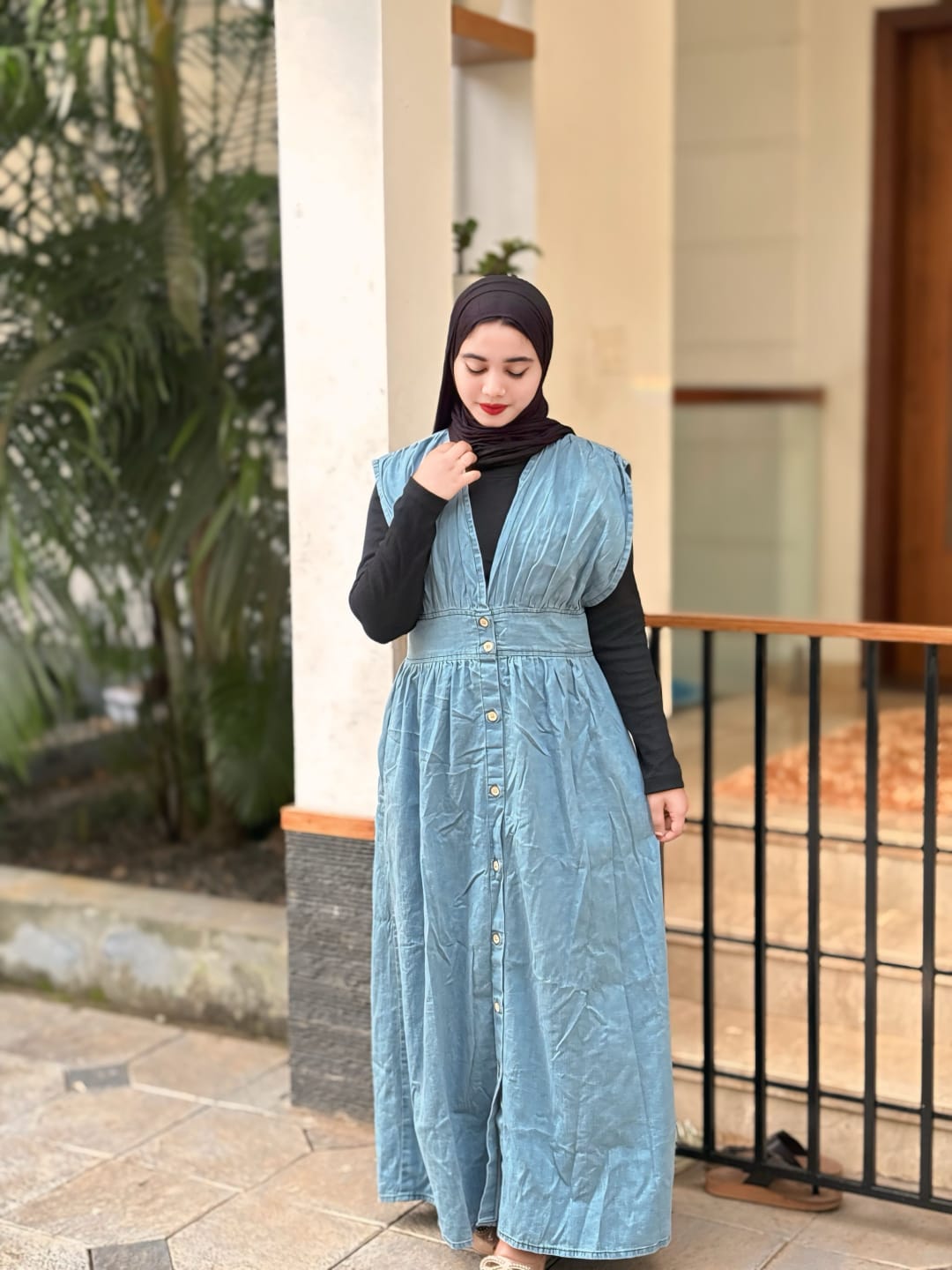 Modesty Denim Romper set