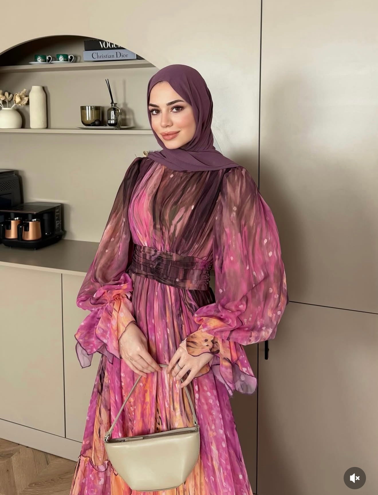 SUNSET BLOOM GEORGETT GOWN