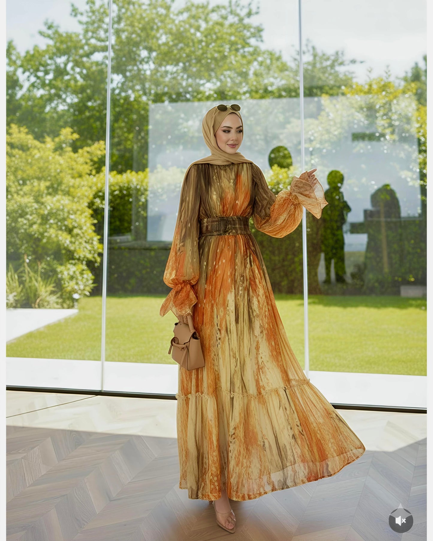 SUNSET BLOOM GEORGETT GOWN
