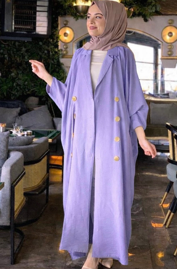 Royal buttoned modest abaya
