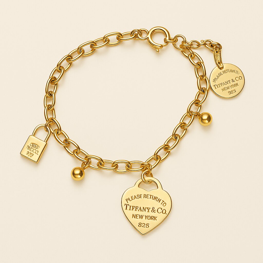 Gold Charm Bracelet - B001