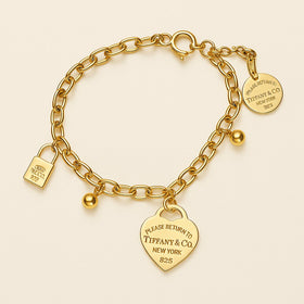 Gold Charm Bracelet - B001