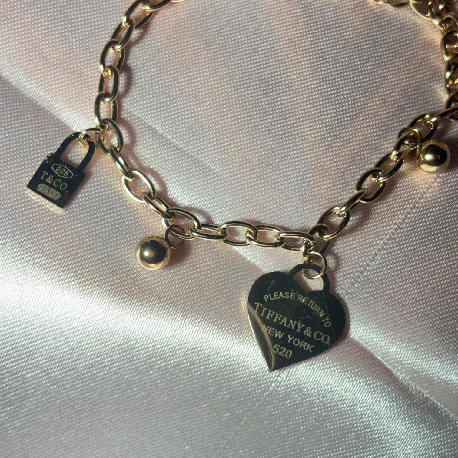 Gold Charm Bracelet - B001