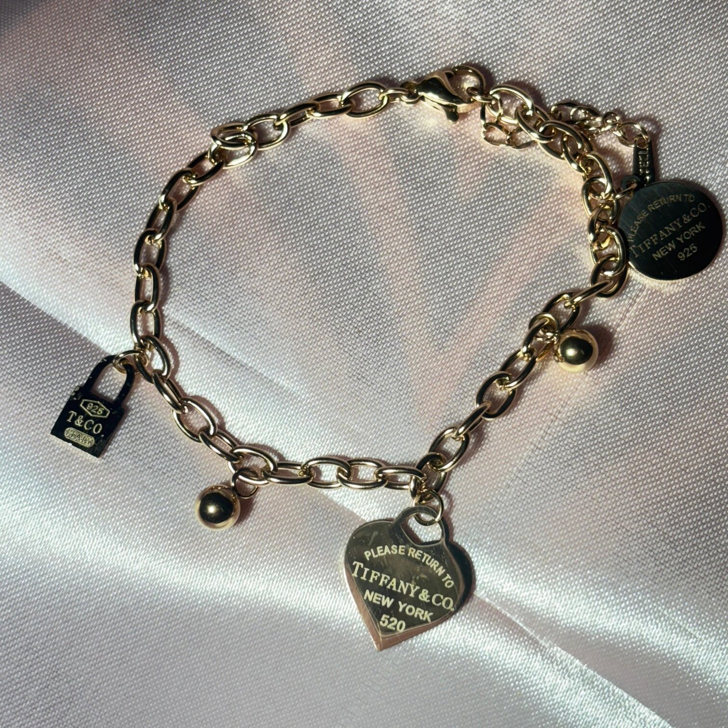Gold Charm Bracelet - B001