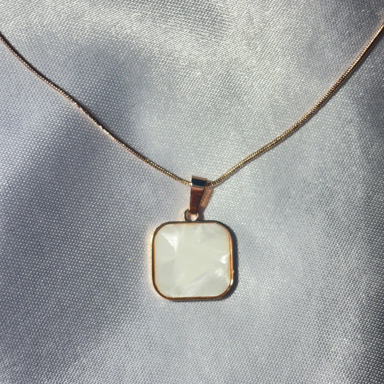 Square Pendant Necklace - N009