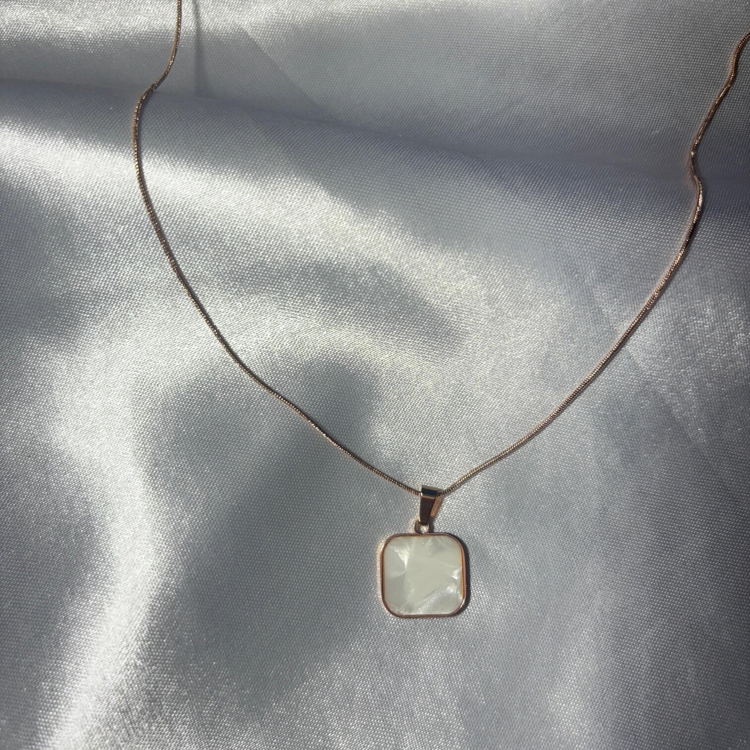 Square Pendant Necklace - N009