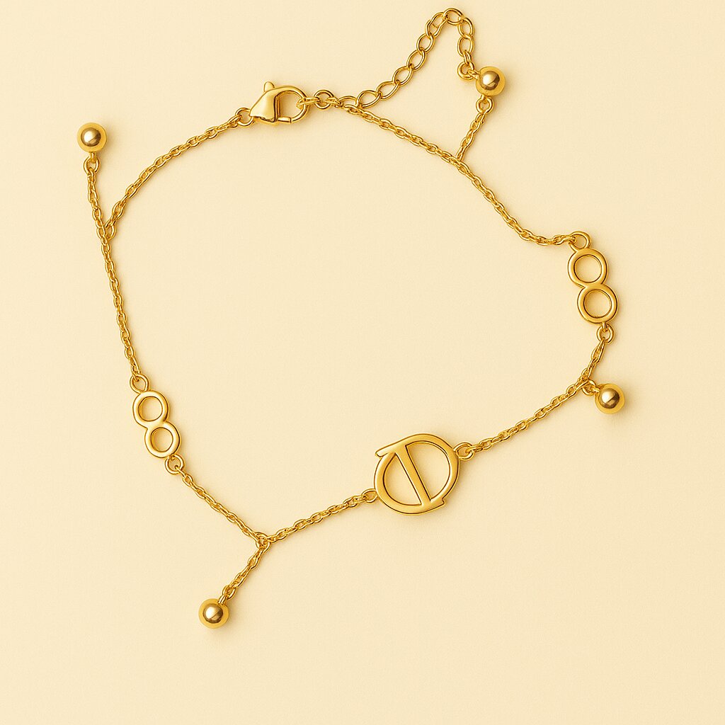 Gold Charm Bracelet - B002