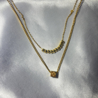 Double Layered Necklace - N010