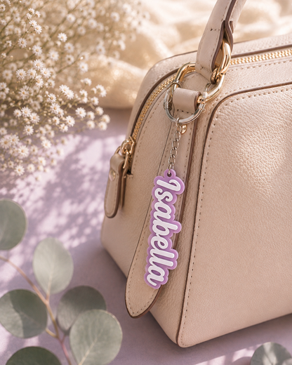 Candy name keychain in Lavender