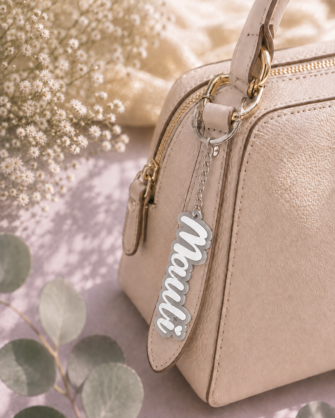 Candy name keychain in Marble