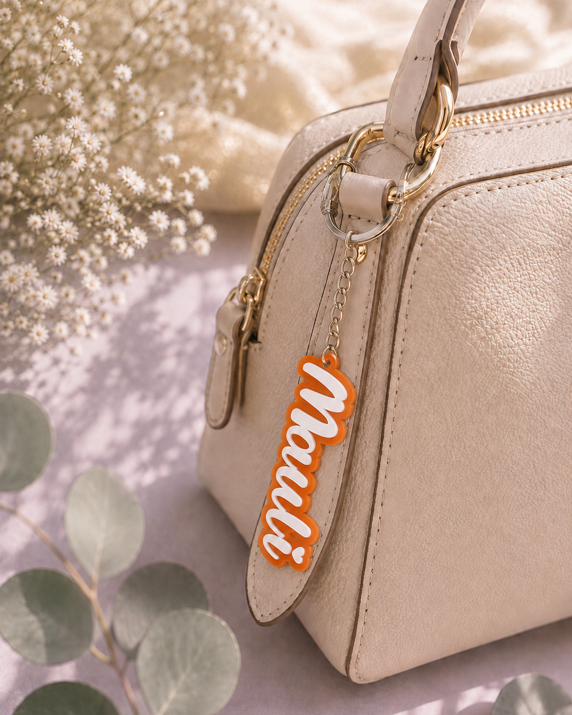 Candy name keychain in Orange
