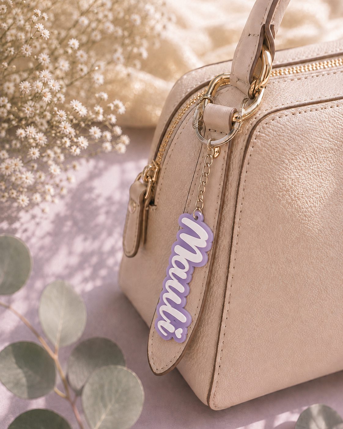 Candy name keychain in Purple