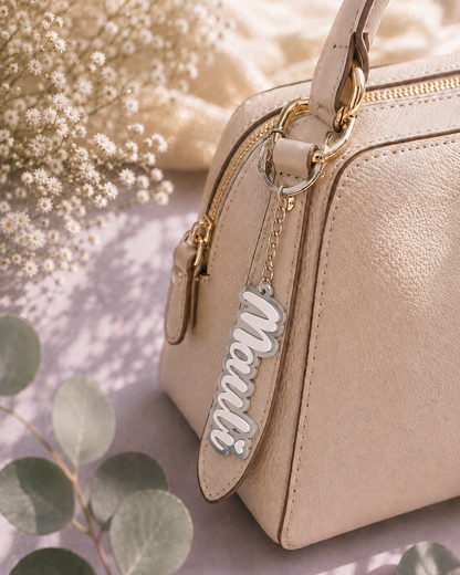 Candy name keychain in Silver