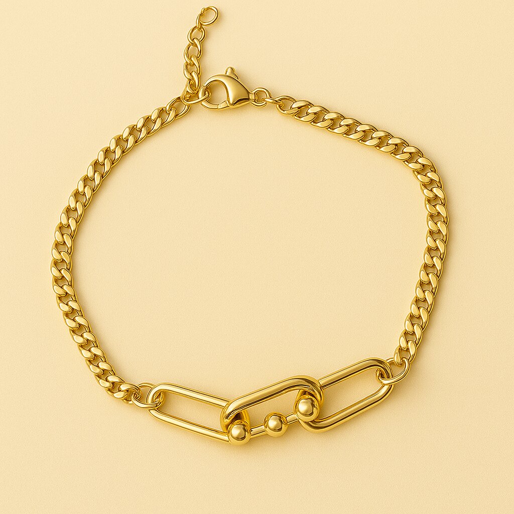 Gold Charm Bracelet - B003