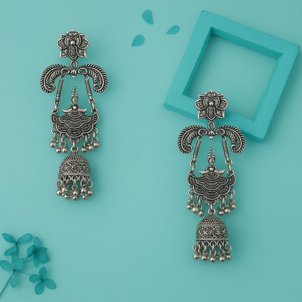 Oxidised Earrings - N015