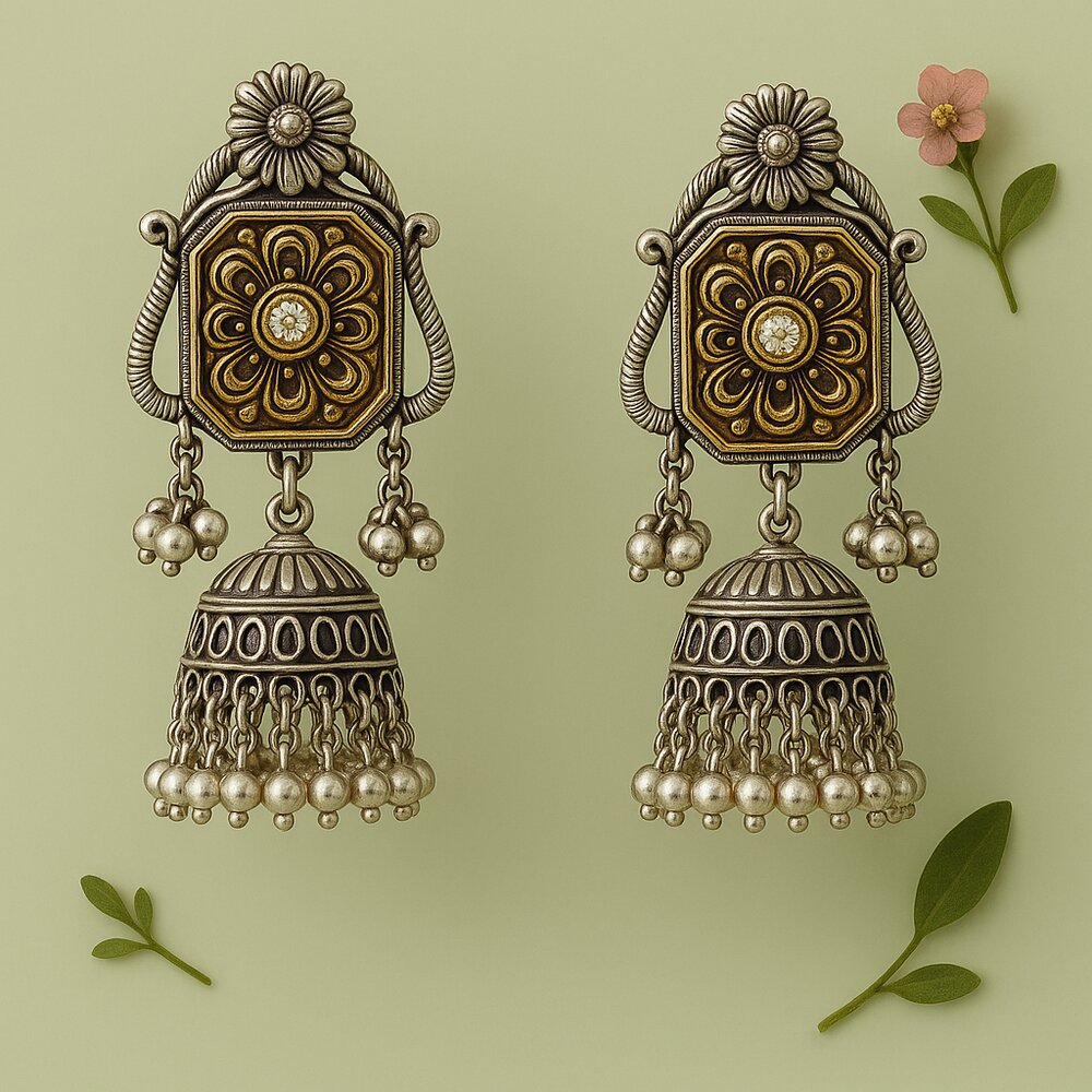 Oxidised Earrings - N017