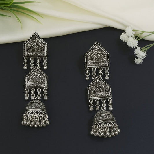 Oxidised Earrings - N022