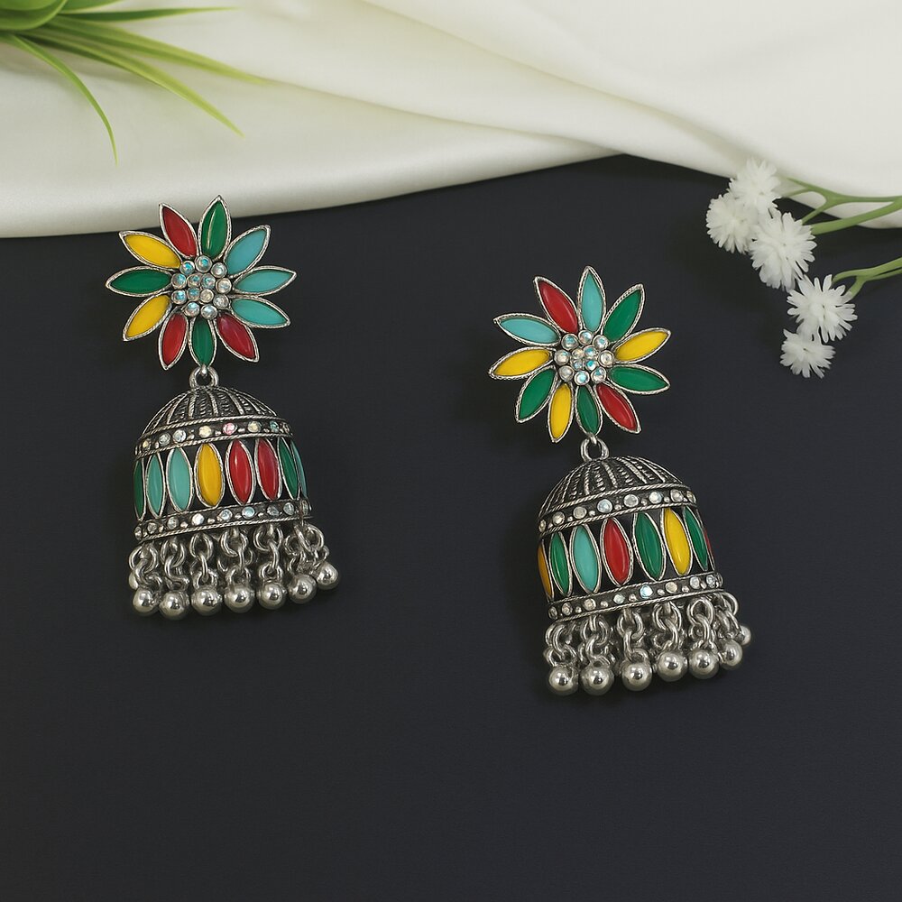 Oxidised Earrings - N027