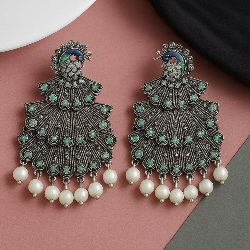 Oxidised Earrings - N033