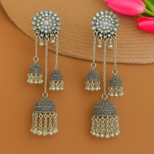 Oxidised Earrings - N034