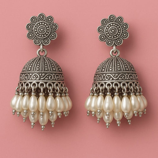 Oxidised Earrings - N036