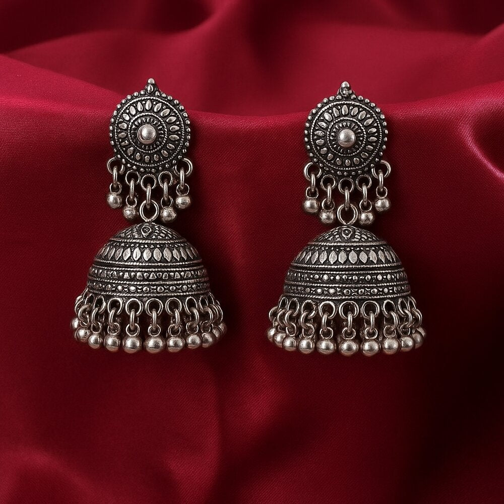 Oxidised Earrings - N007