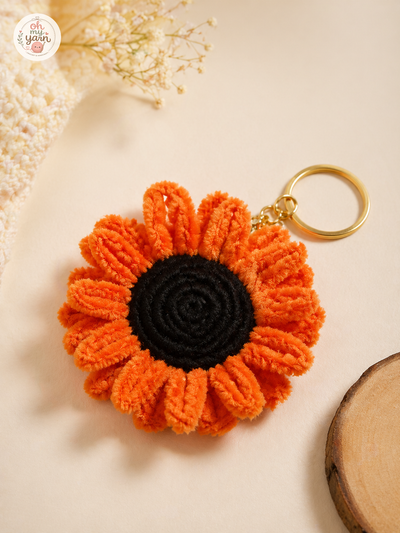 Crochet Flower Keychain