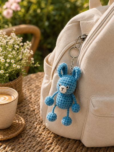 Crochet Bunny Keychain