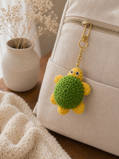 Crochet Turtle Keychain