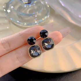 Black Premium Korean Earrings - K018