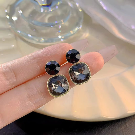 Black Premium Korean Earrings - K018