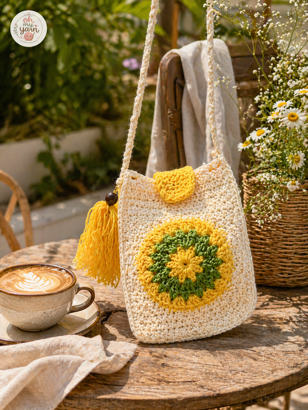 Granny Square Sunflower Sling — Outdoor