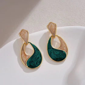 Enamel Drop Earrings - K022